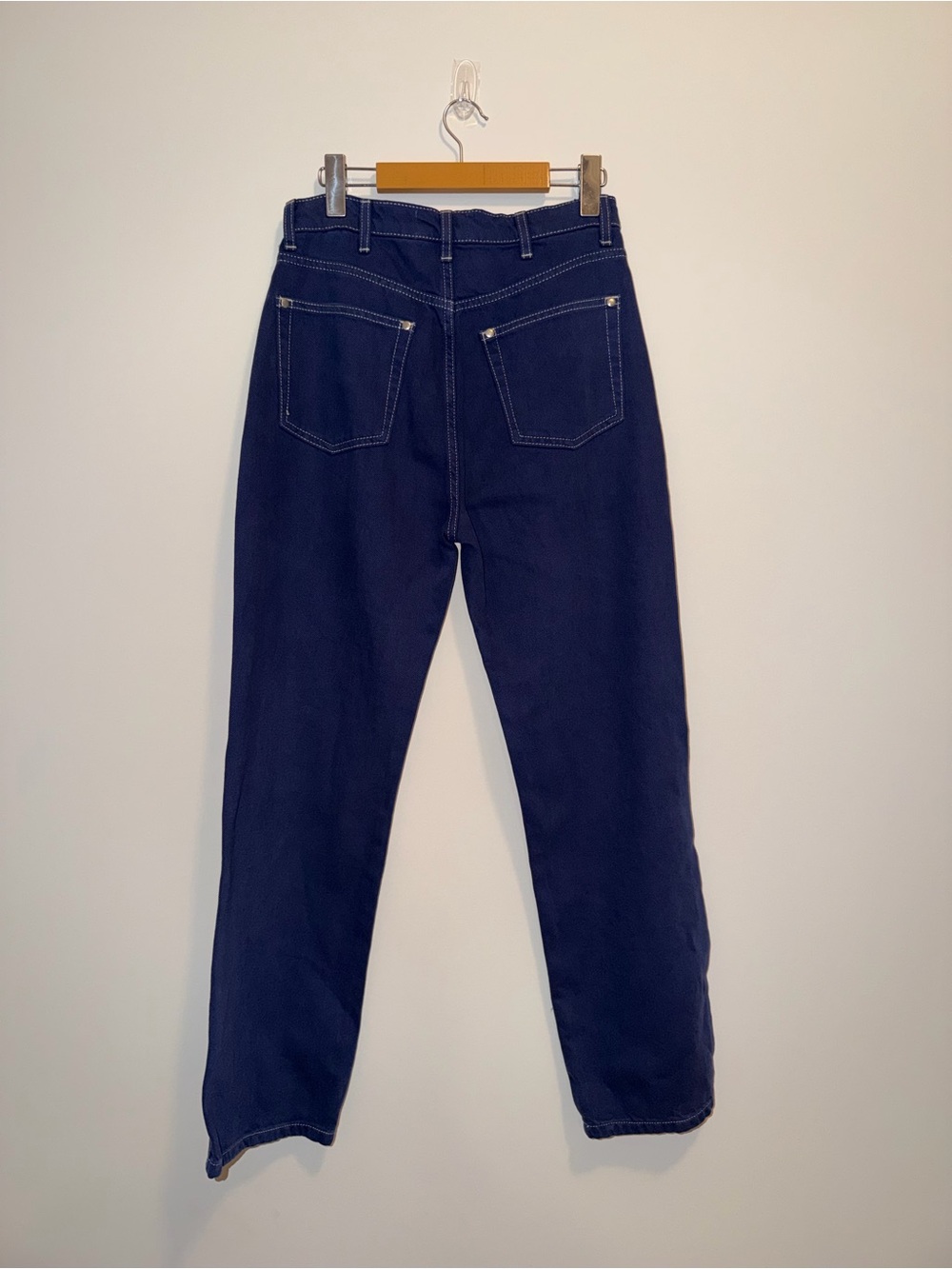 Reformation Straight Leg Jeans in Deep Blue - Picture 3 of 9